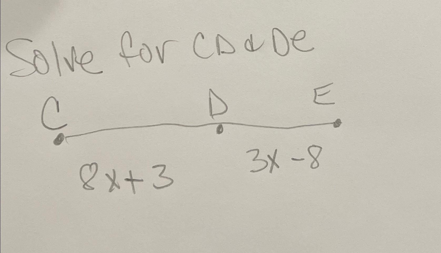 Solve for CD And DE | Chegg.com
