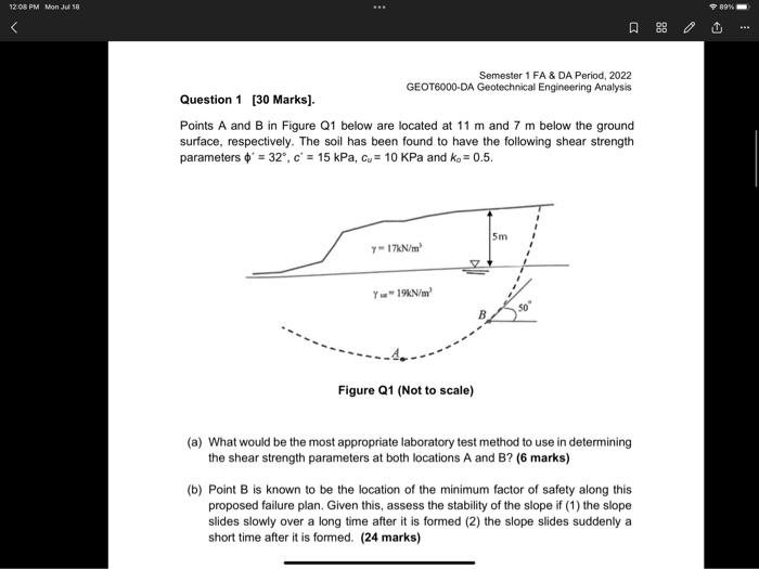 Solved Points A and B in Figure Q1 below are located at 11 m | Chegg.com
