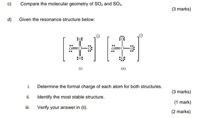 so3 Elektronengeometrie