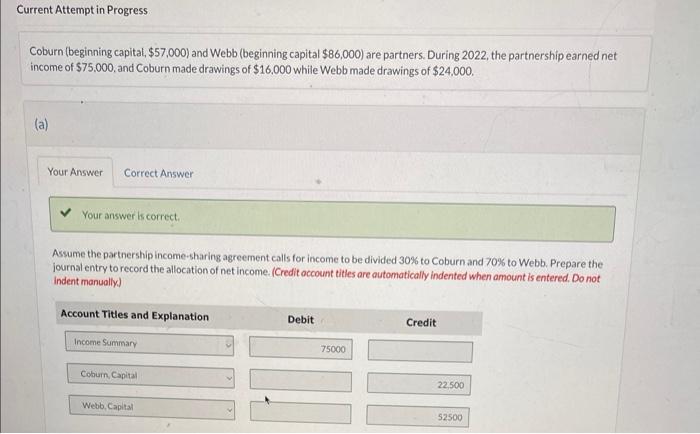 Solved Compute The Partners' Ending Capital Balances Under | Chegg.com