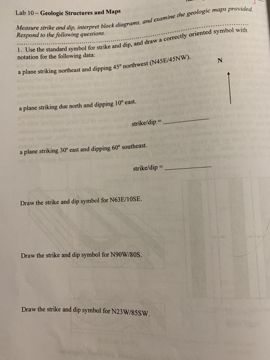 Lab 10 Geologic Structures And Maps Interpret Block Chegg 