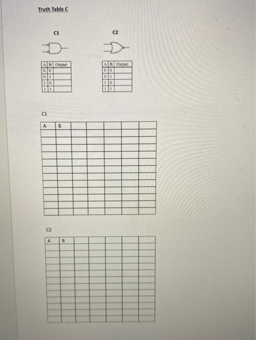 Solved Please Complete all 3 Logic Truth Tables Below | Chegg.com