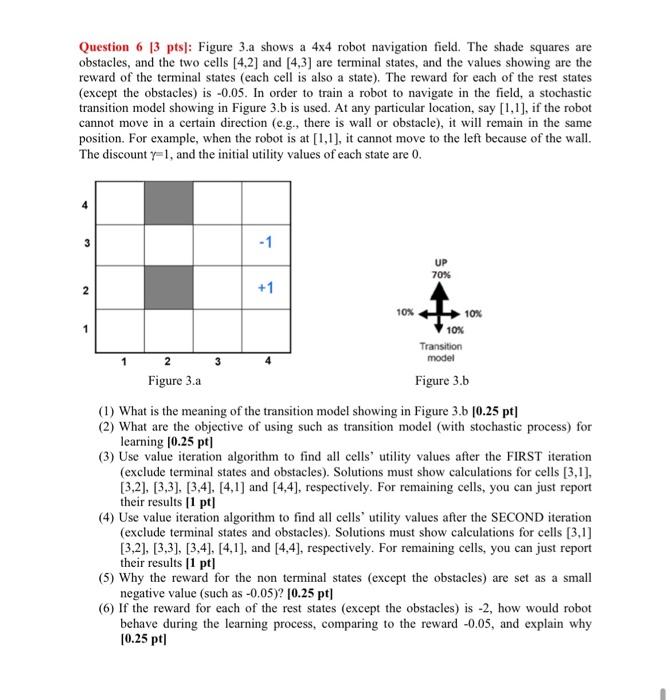 Solved Question 6 [3 pts): Figure 3.a shows a 4x4 robot | Chegg.com