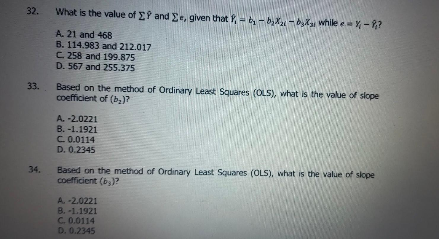 Solved Answer Question 31 - 40 based on the information | Chegg.com