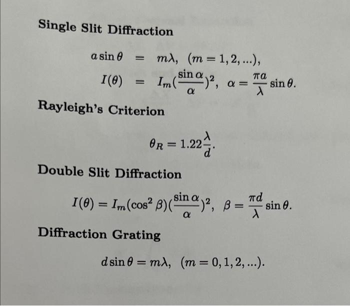 Solved 9) A single slit that is 2100 nm wide forms a | Chegg.com