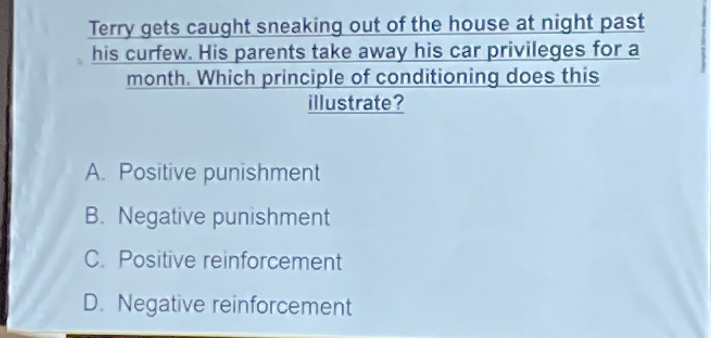 Solved Terry gets caught sneaking out of the house at night
