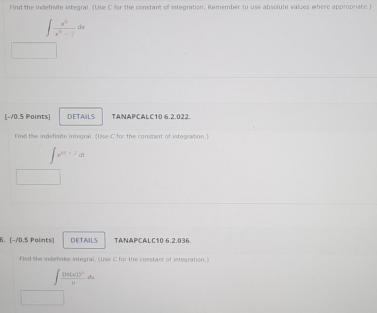 Solved Find the indefinite integral. (Use C for the constant | Chegg.com