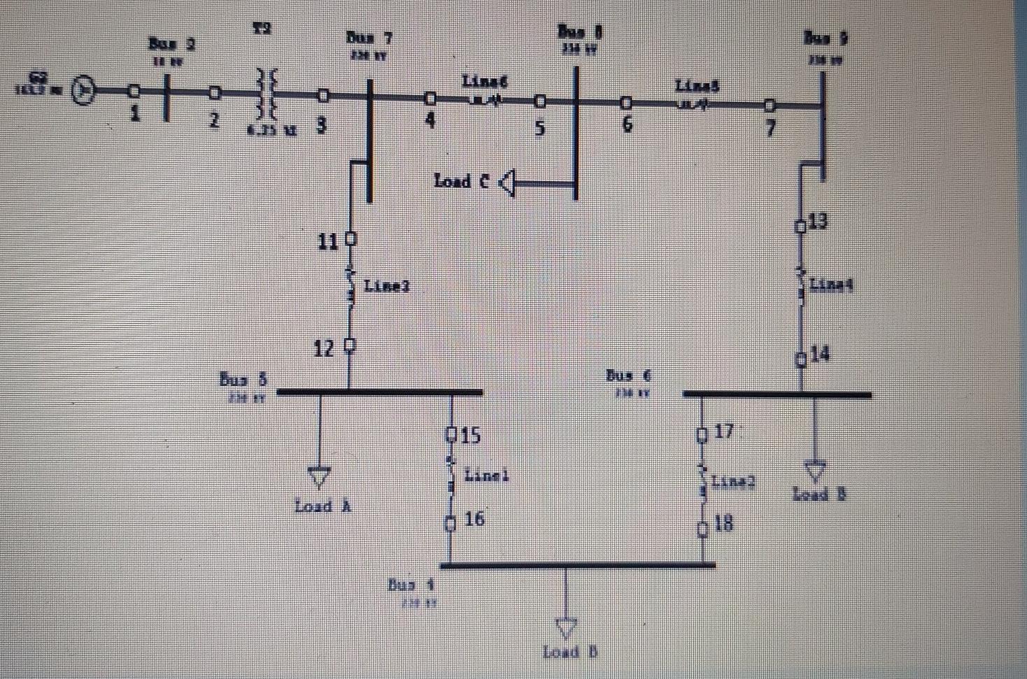 Solved A- This figure shows on line diagram of IEEE network, | Chegg.com