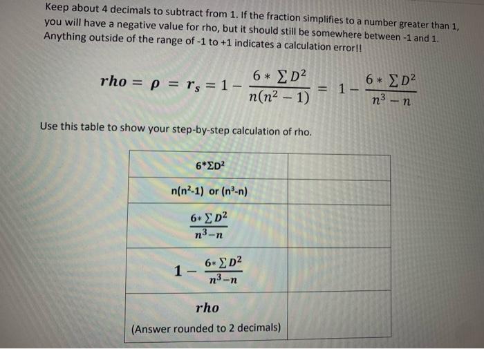 Keep about 4 decimals to subtract from 1. If the fraction simplifies to a number greater than 1,
you will have a negative val