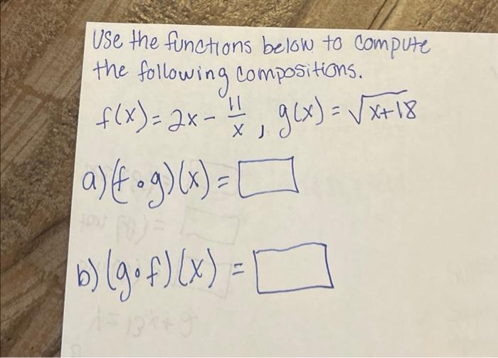 Solved Use the functions below to compute the following | Chegg.com