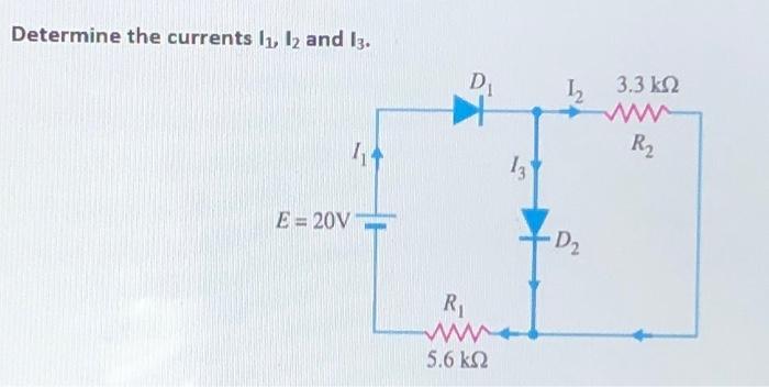 Solved Determine The Currents I1,I2 And I3. | Chegg.com