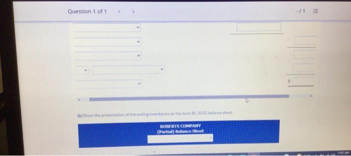 Solved Question 1 of 1 +/1 E View Policies Current Attempt | Chegg.com