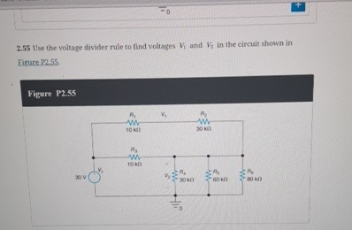 Solved Use the voltage divider rule to find voltages V1 ﻿and | Chegg.com