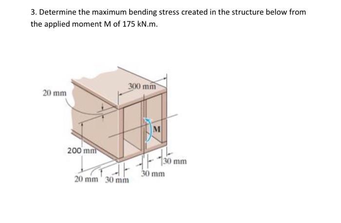 Solved 3. Determine the maximum bending stress created in | Chegg.com