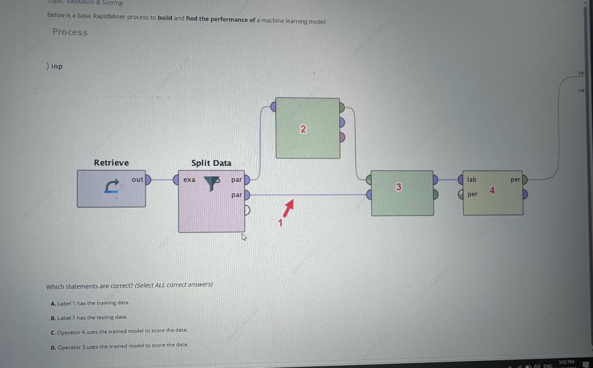 Solved Topre. validation & ScoringBelow is a basic