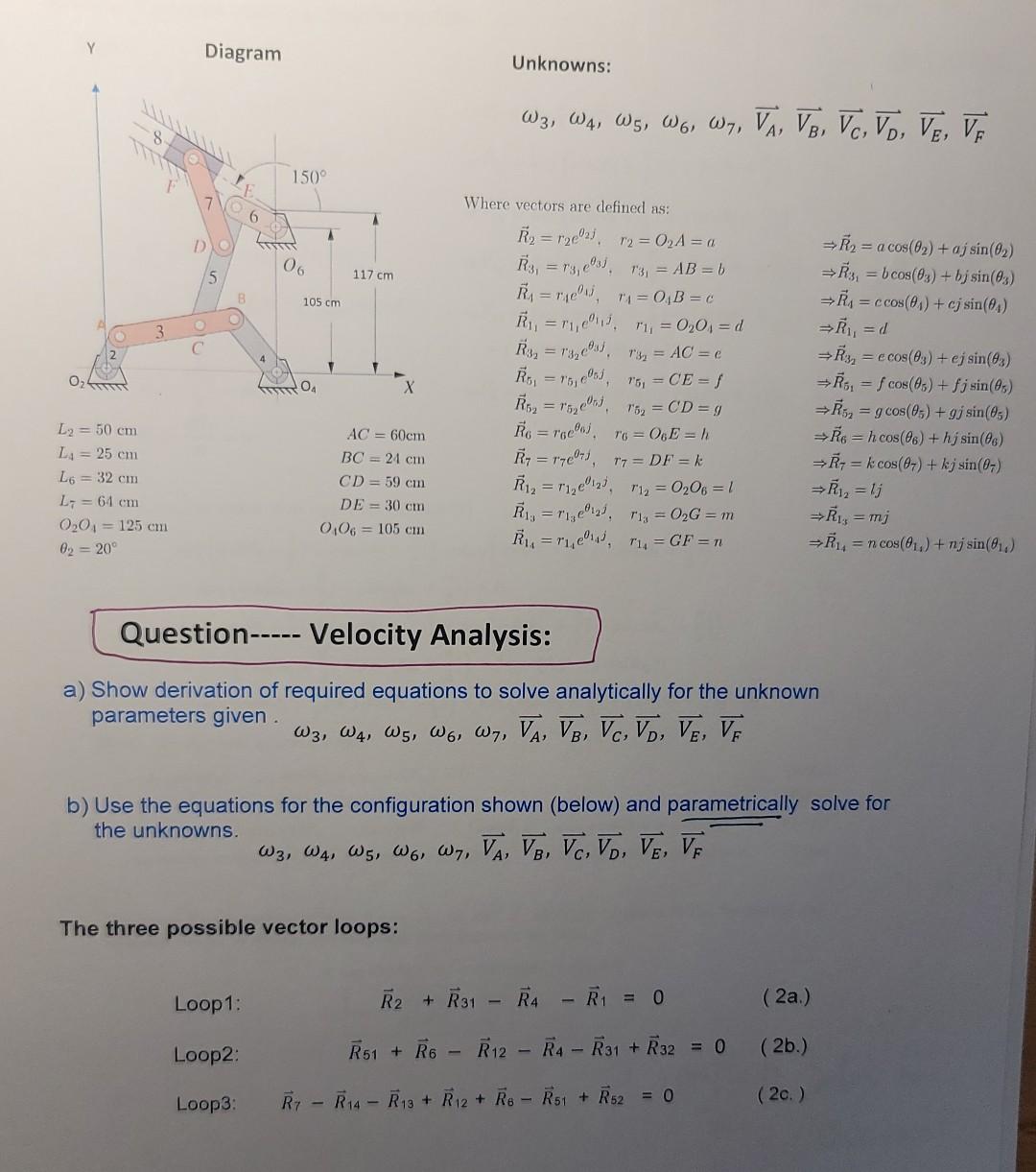 Solved Need Help Velocity Analysis For A Engineering | Chegg.com