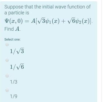 Solved Suppose that the initial wave function of a particle | Chegg.com
