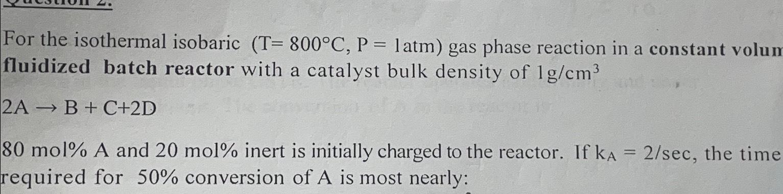 Solved For The Isothermal Isobaric | Chegg.com