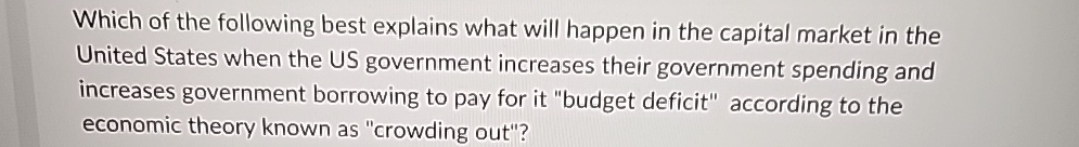 Solved Which of the following best explains what will happen | Chegg.com