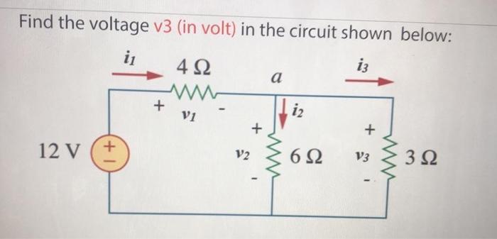 Solved Find the voltage Vo (in volt) in the circuit shown | Chegg.com