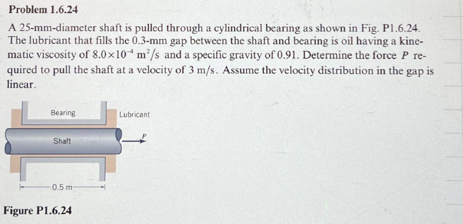 Solved Problem 1.6.24\\nA 25mmdiameter shaft is pulled