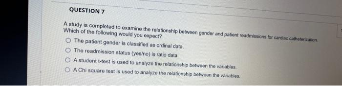 Solved A study is completed to examine the relationship | Chegg.com