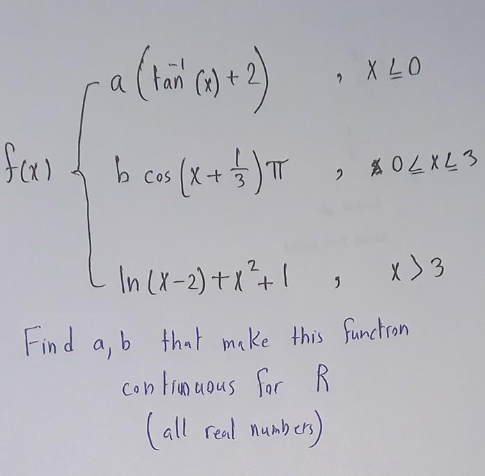 Solved Kindly Find A B Values That Make The Function | Chegg.com