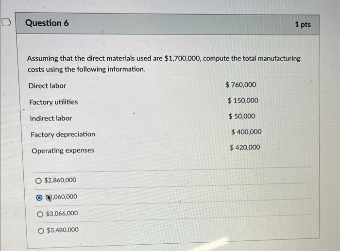 Solved Assuming That The Direct Materials Used Are | Chegg.com