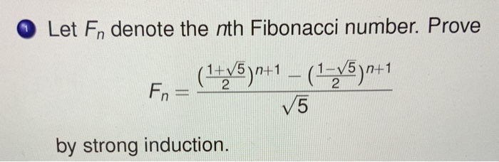 Solved Let Fn denote the nth Fibonacci number. Prove | Chegg.com