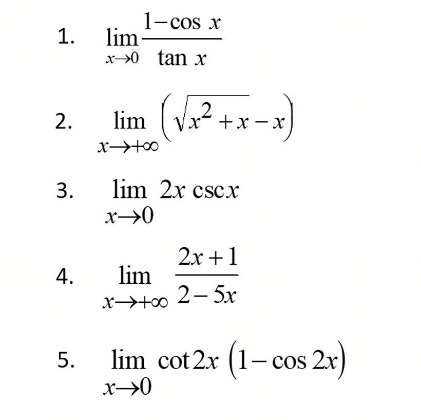 lim x mendekati 0 tan 2 3x 1 cos 2x