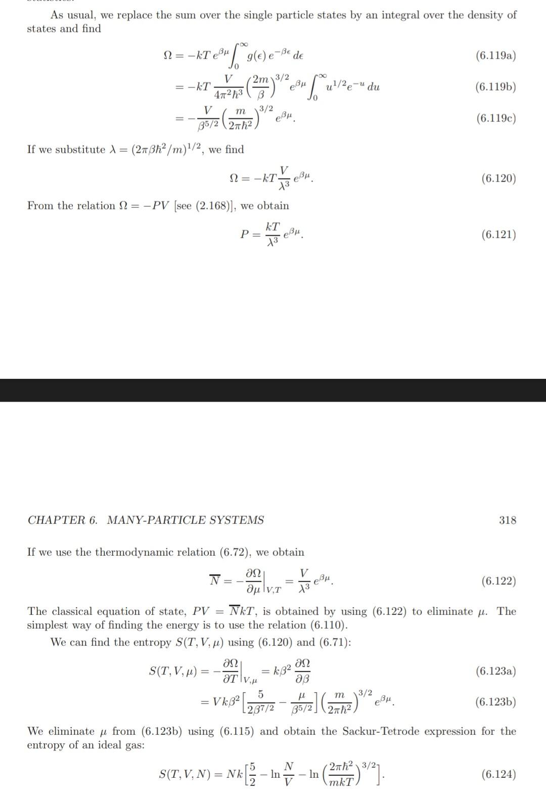 Solved use equation 6.119 and then prove the 6.124 please do | Chegg.com