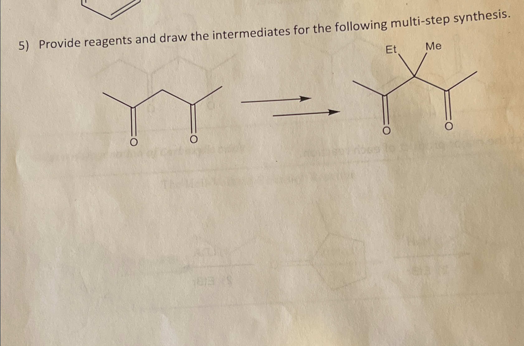 Solved Provide reagents and draw the intermediates for the | Chegg.com