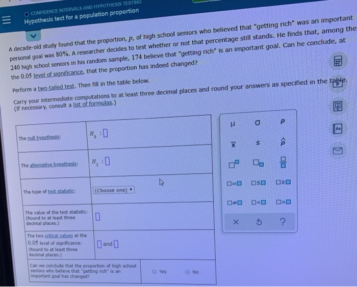 Solved O CONFIDENCE INTERVALS AND HYPOTHESIS TESTING | Chegg.com