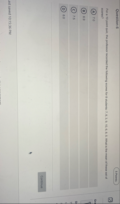 Solved Question 65 ﻿PointsFor a 10 ﻿point quiz, the | Chegg.com