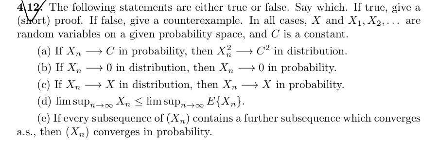 Solved The following statements are either true or false. | Chegg.com