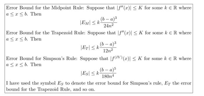 Solved find area and show all work in finding bounds!use | Chegg.com