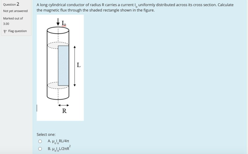 Solved A long cylindrical conductor of radius R carries a | Chegg.com