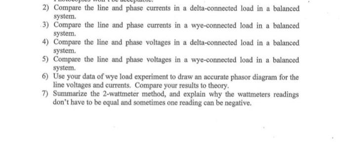 Solved 2) Compare the line and phase currents in a | Chegg.com