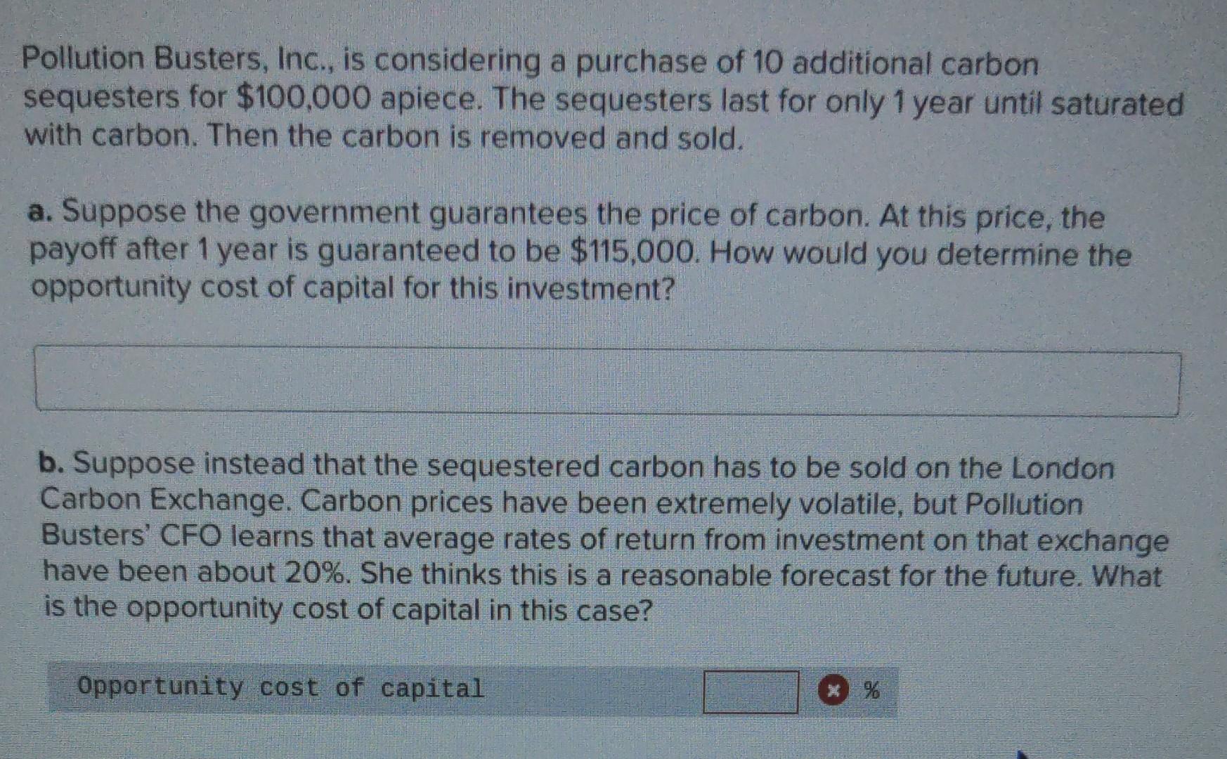 Solved] Answer Question Consider an investment that costs $100,000