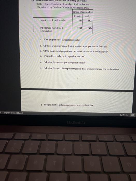 Solved N. Based on the table, answer the following questions | Chegg.com