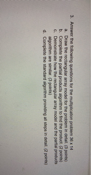 Solved 3. Answer the following questions for the | Chegg.com