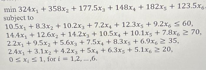 Solved Solve the following linear program using the Big M | Chegg.com