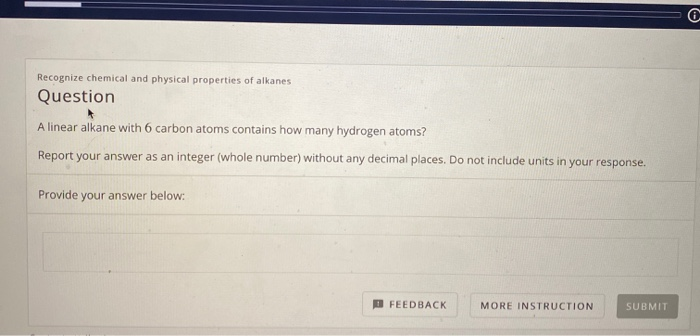 Solved Recognize Chemical And Physical Properties Of Alkanes Chegg