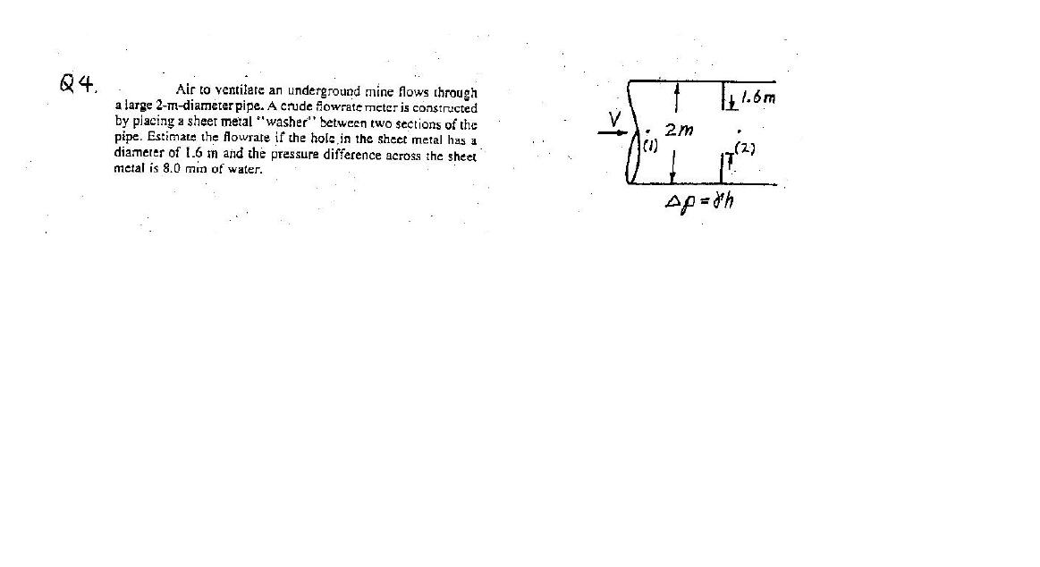 Solved Air to ventilate an underground mine flows through a | Chegg.com