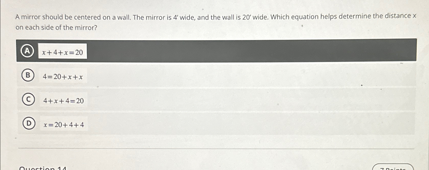 Solved A mirror should be centered on a wall. The mirror is