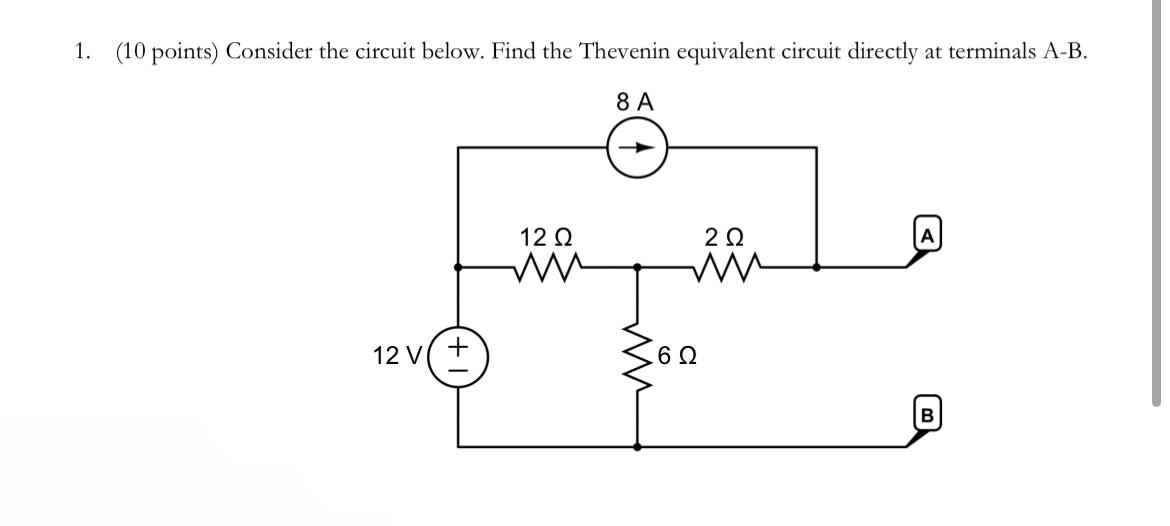 Solved 10 ﻿points ﻿consider The Circuit Below Find The