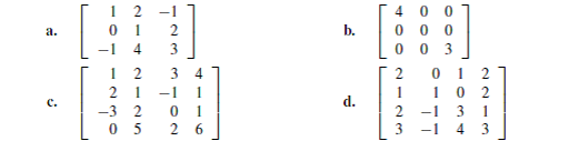 Solved: Determine which of the following matrices are nonsingular ...
