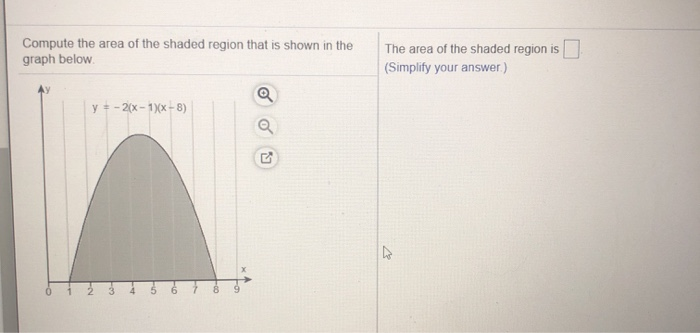 Solved Compute the area of the shaded region that is shown | Chegg.com