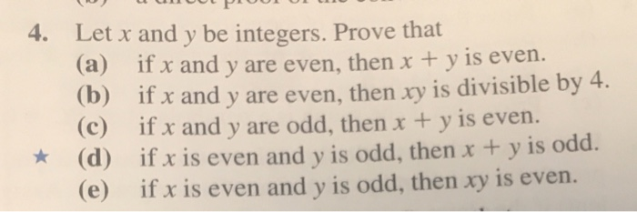 Solved 4 Let X And Y Be Integers Prove That A If X And Y 4928