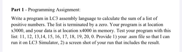 Solved Part 1 - Programming Assignment: Write a program in | Chegg.com